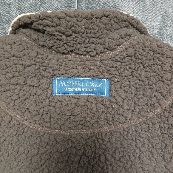 Properly Tied Mens Sherpa 3/4 Zip Pullover Size Medium - Picture 5 of 8